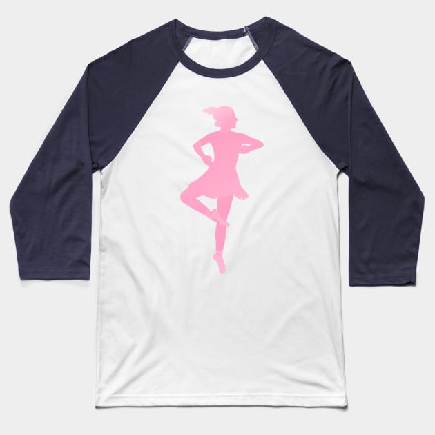 Pink Dancer 1 Baseball T-Shirt by Caffeination